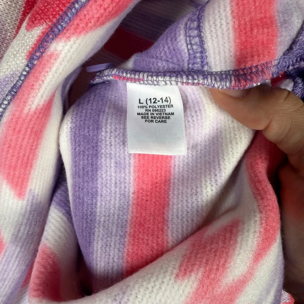 NWT Magellan Outdoors Girls 12-14 Aztec Fleece Pullover Pink Purple Southwestern